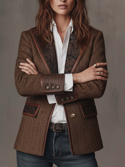 Clara | Damen Taillierter Strukturierter Tweed-Blazer