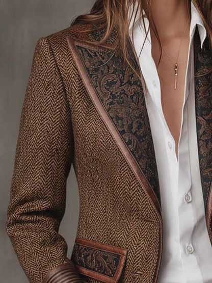 Clara | Damen Taillierter Strukturierter Tweed-Blazer