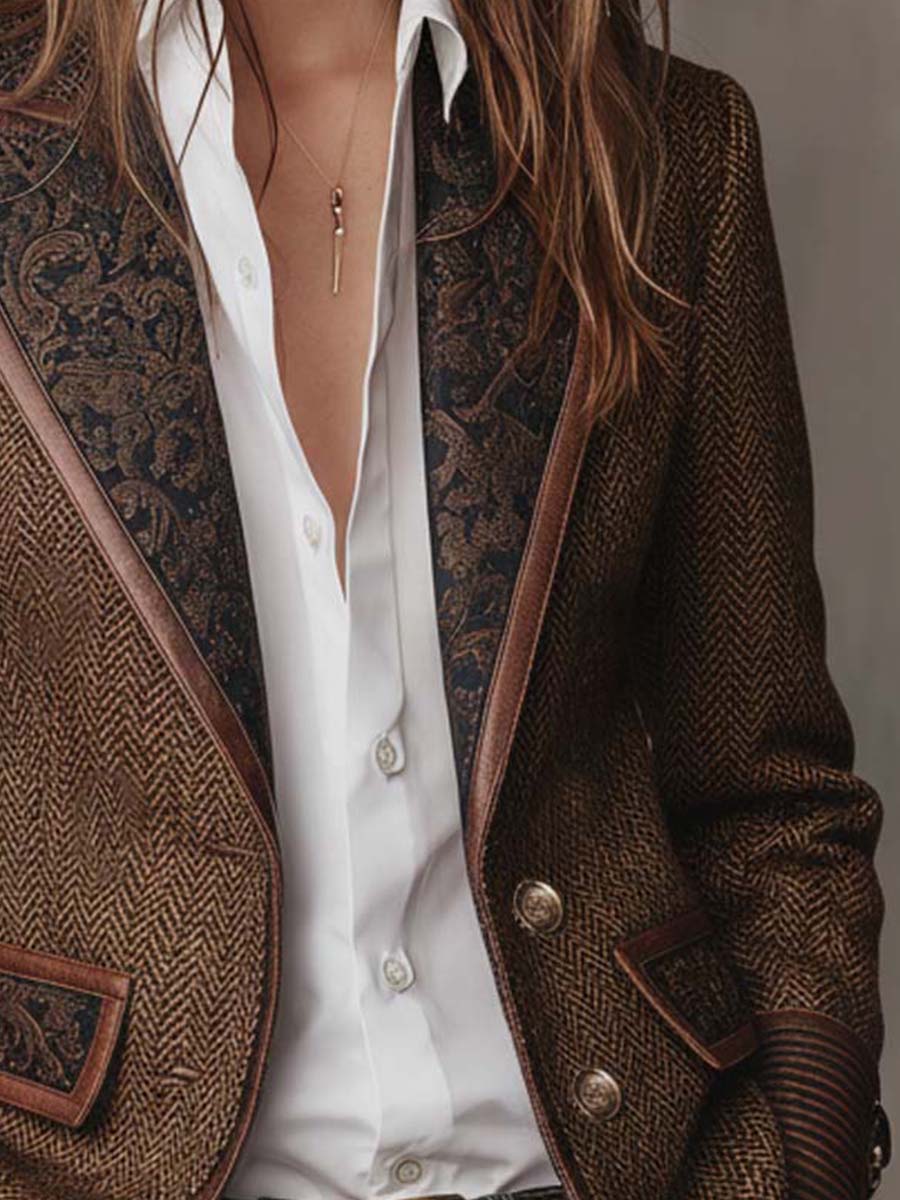Clara | Damen Taillierter Strukturierter Tweed-Blazer