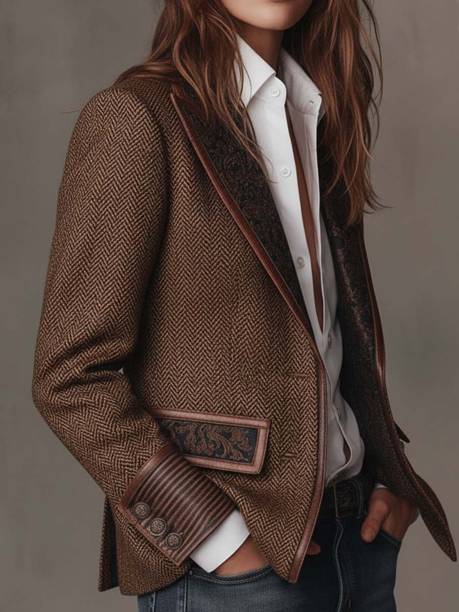 Clara | Damen Taillierter Strukturierter Tweed-Blazer