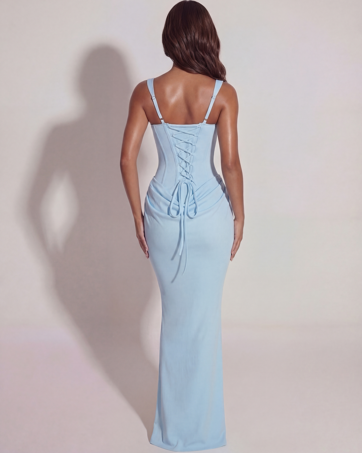 Claudia | Damen Eckigem Ausschnitt Drapiertes Abendkleid