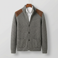 David | Herren Gestrickter Knopfleiste Strickblazer