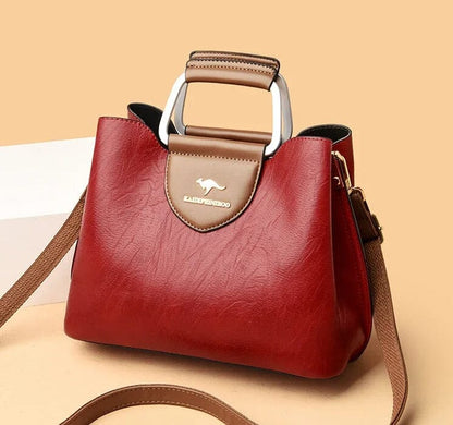 Liza | Damen Elegante Schulter Ledertasche mit Schnalle