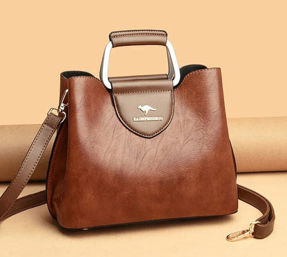 Liza | Damen Elegante Schulter Ledertasche mit Schnalle