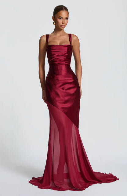 Tanja | Damen Tailliertes Schleppen Abendkleid mit Korsage