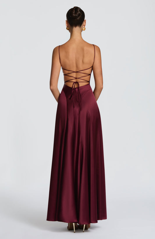 Emilia | Damen Glänzendes Rückenfreies Abendkleid