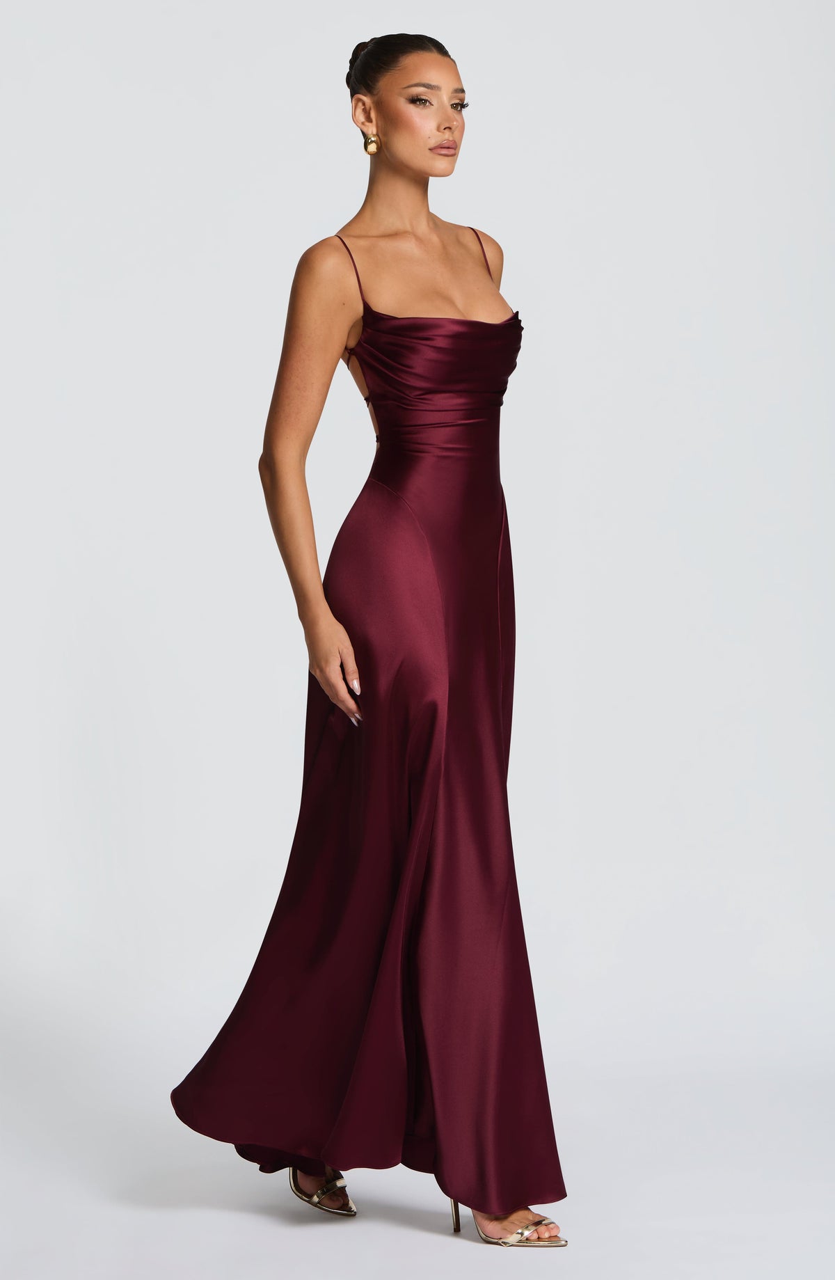 Emilia | Damen Glänzendes Rückenfreies Abendkleid