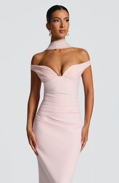 Emma | Damen Figurbetontes Schulterfreies Abendkleid