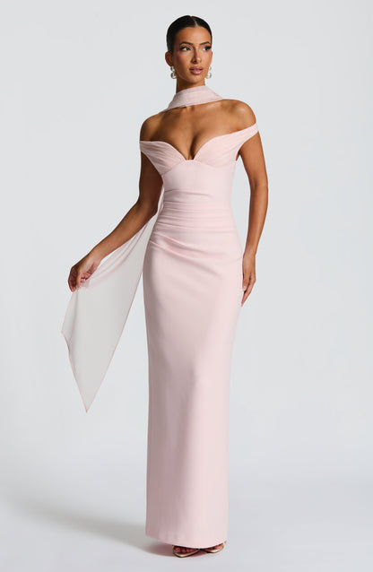 Emma | Damen Figurbetontes Schulterfreies Abendkleid