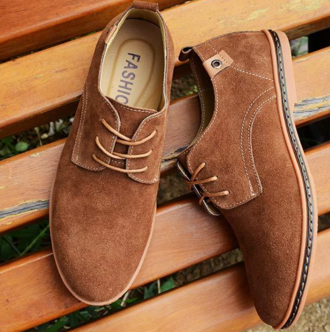 Fin | Herren Lässige Wildleder Schnürschuhe