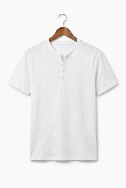 Frank | Herren Casual Kurzärmliges Henley Shirt