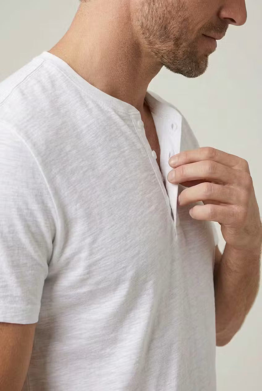 Frank | Herren Casual Kurzärmliges Henley Shirt