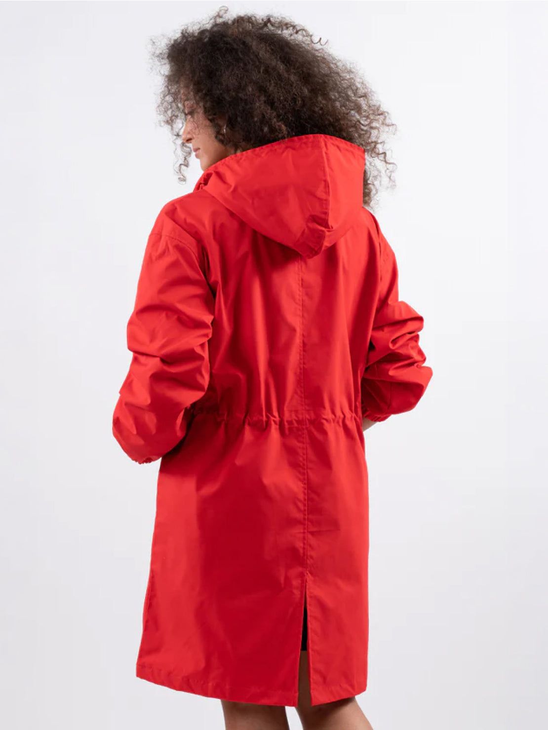 Franziska | Damen Funktionale Knopf-Regenjacke mit Kapuze