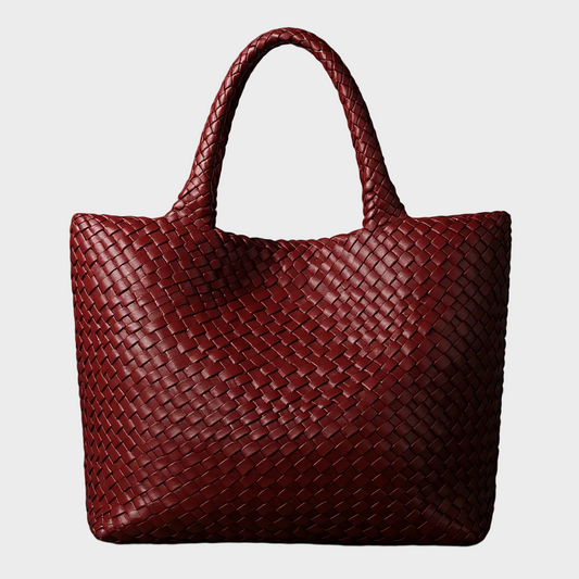 Zandra | Damen Hochwertige Geflochtene Leder Schultertasche