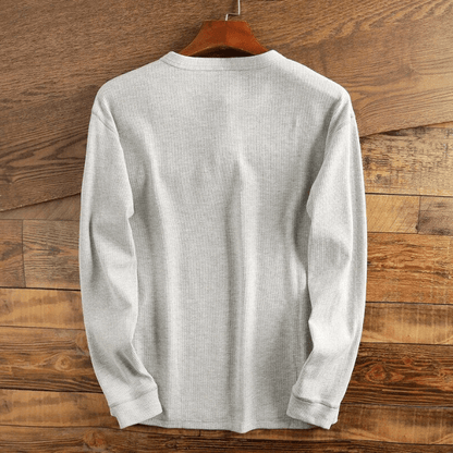 Torsten | Herren Casual Waffelstrick Henleyshirt