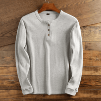 Torsten | Herren Casual Waffelstrick Henleyshirt