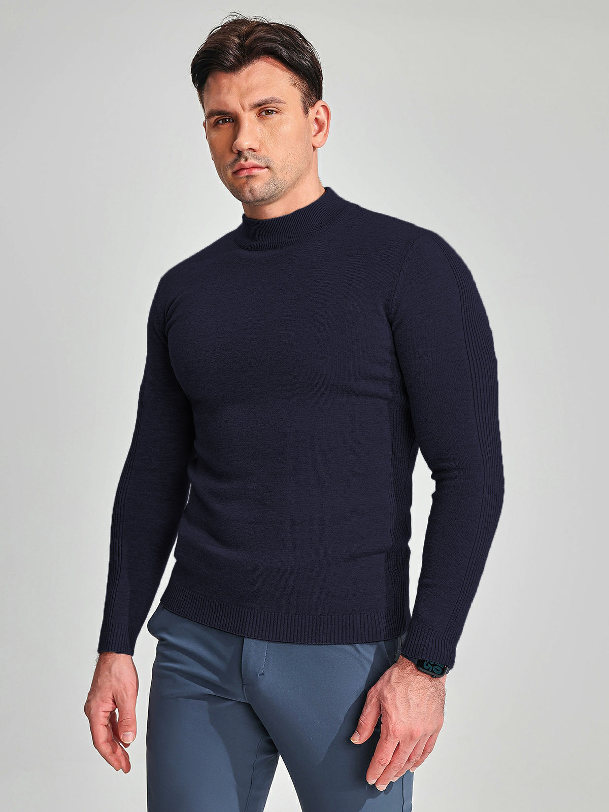 Fabian | Herren Klassiker Stehkragenpullover