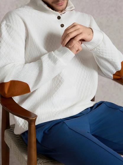 Moritz | Herren Casual Zopfmuster Regular Fit Pullover
