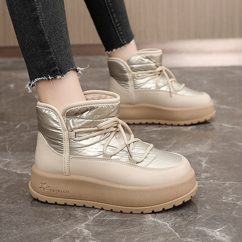 Josephine | Damen Warme Gefütterte Plateau-Winterstiefeletten