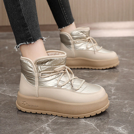 Josephine | Damen Warme Gefütterte Plateau-Winterstiefeletten