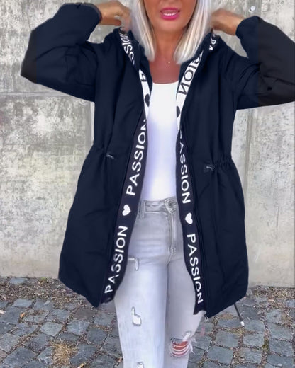 Luisa | Damen Sportliche Taillierte Kapuzenjacke mit Reißverschluss