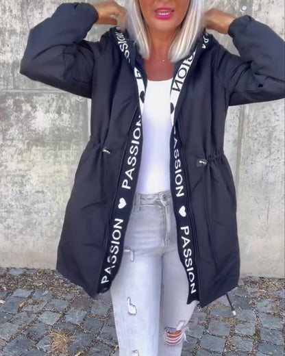 Luisa | Damen Sportliche Taillierte Kapuzenjacke mit Reißverschluss