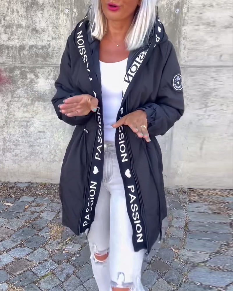 Luisa | Damen Sportliche Taillierte Kapuzenjacke mit Reißverschluss