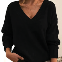 Sabine | Damen Kaschmir V-Ausschnitt Pullover