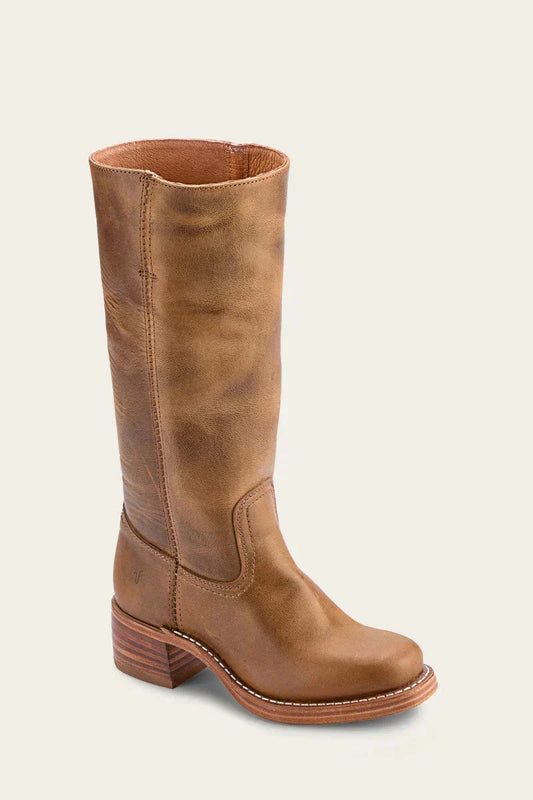 Manuela | Damen Kniehohe Lederstiefel mit Blockabsatz