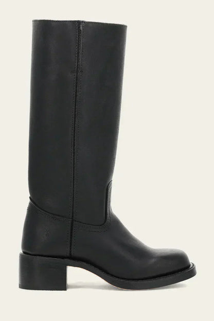 Manuela | Damen Kniehohe Lederstiefel mit Blockabsatz