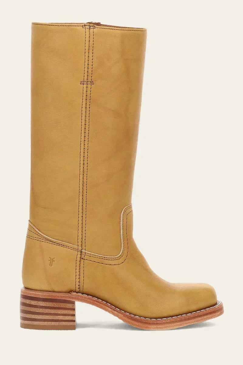 Manuela | Damen Kniehohe Lederstiefel mit Blockabsatz