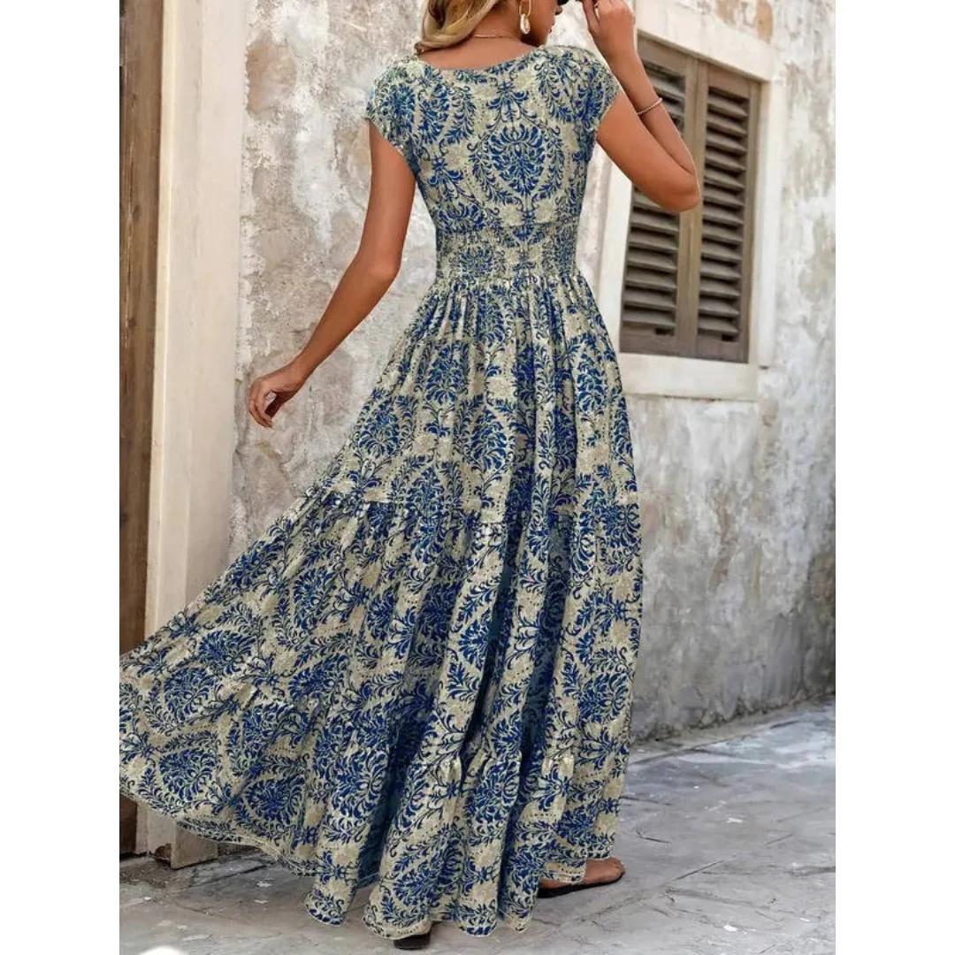 Jette | Damen Sommer Blumig Boho-Kleid