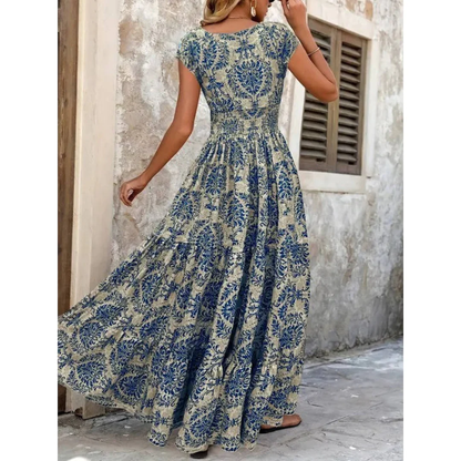 Jette | Damen Sommer Blumig Boho-Kleid