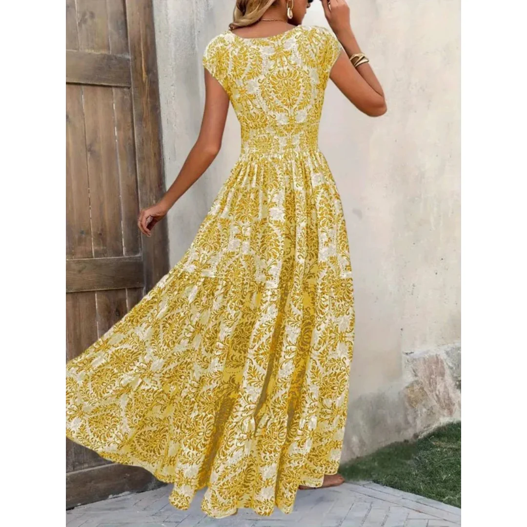 Jette | Damen Sommer Blumig Boho-Kleid