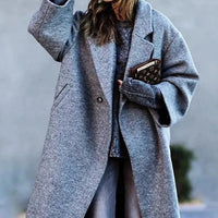 Marlene | Damen Lang Oversize Wollmantel