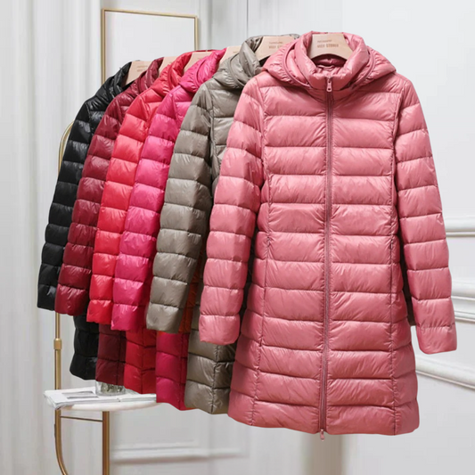 Martina | Damen Leichte Gesteppte Daunenjacke mit Kapuze