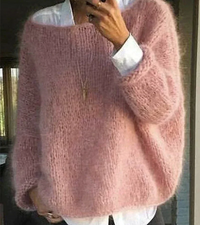 Melanie | Damen Kuscheliger Oversize Strickpullover