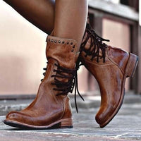 Melanie | Damen Niedrigem Blockabsatz Orthopädische Stiefel