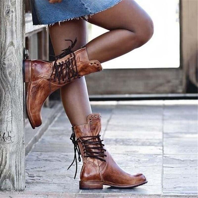 Melanie | Damen Niedrigem Blockabsatz Orthopädische Stiefel