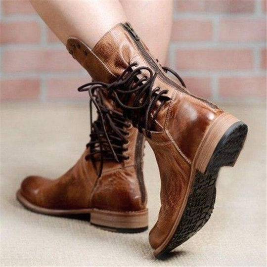 Melanie | Damen Niedrigem Blockabsatz Orthopädische Stiefel