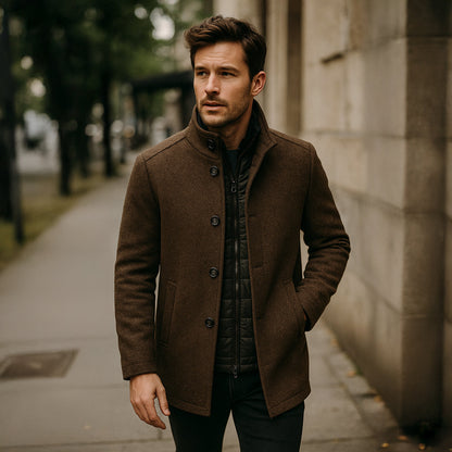 Michael | Herren Klassischer Gefütterter Trenchcoat