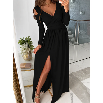 Helma | Damen Elegantes Abendkleid Mit Seitenschlitz