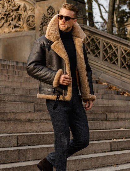 Moritz | Herren Gefütterte Fliegerjacke mit Reißverschluss