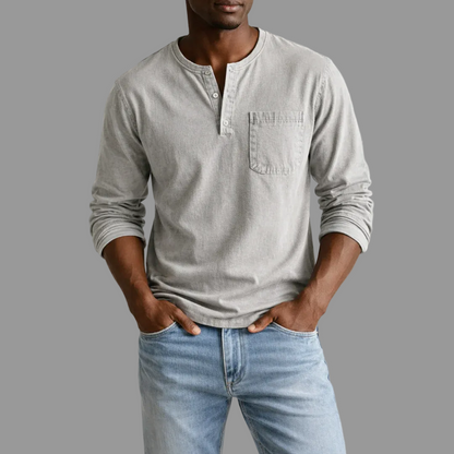 Sebastian | Herren Casual Henley Langarmshirt
