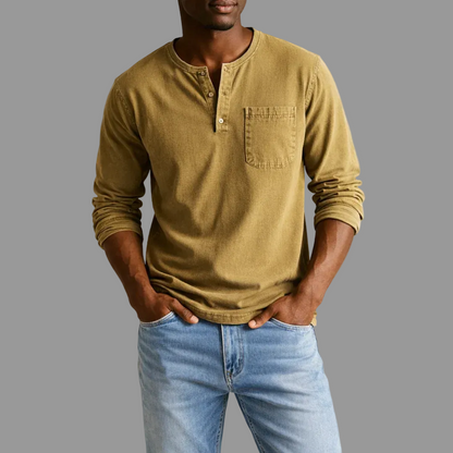 Sebastian | Herren Casual Henley Langarmshirt