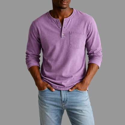 Sebastian | Herren Casual Henley Langarmshirt