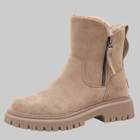 Petra | Damen Wildleder Reißverschluss Schneestiefel