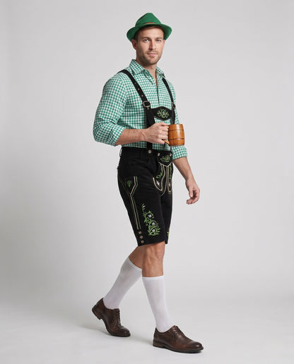 Elias | Herren Bestickt Trachten Lederhose