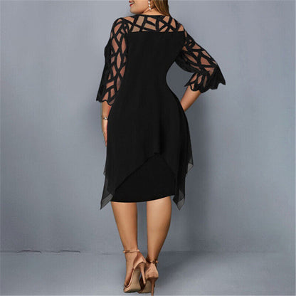 Martina | Damen Elegantes Tailliertes Kleid