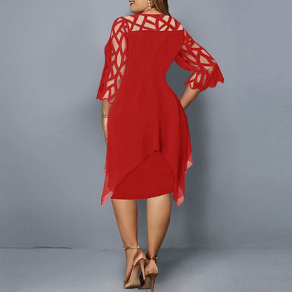 Martina | Damen Elegantes Tailliertes Kleid